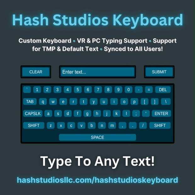 Hash studios keyboard udonsharp sdk3 hash