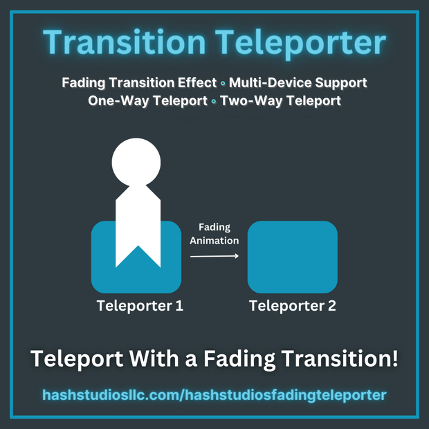Hash Studios Fading Teleporter / ハッシュ・スタジオズ 消えるテレポーター [UdonSharp] [SDK3]