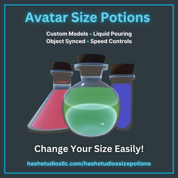 Hash Studios Size Potions / ハッシュ・スタジオズ・サイズ・ポーションズ [UdonSharp] [SDK3]