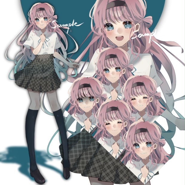 ピンク髪の女性キャラクター立ち絵TRPG向け立ち絵イラスト