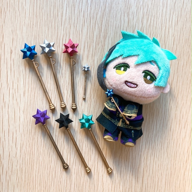 Usahana ぬいぐるみとアクセサリーセット ぬい用 小物／アクセサリー 星の杖 - yukitohana - BOOTH