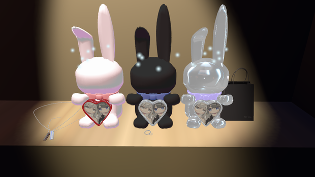 【お砂糖・パートナー向け】ペアネックレス＆ペアリング(紙袋と写真たてセット)