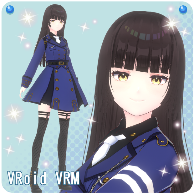 【VroidVRM】ミリタリーワンピース【Military dress】
