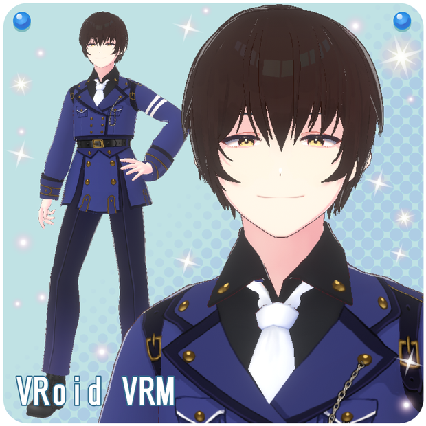 【VroidVRM】軍服風メンズ【Military Style Men's】
