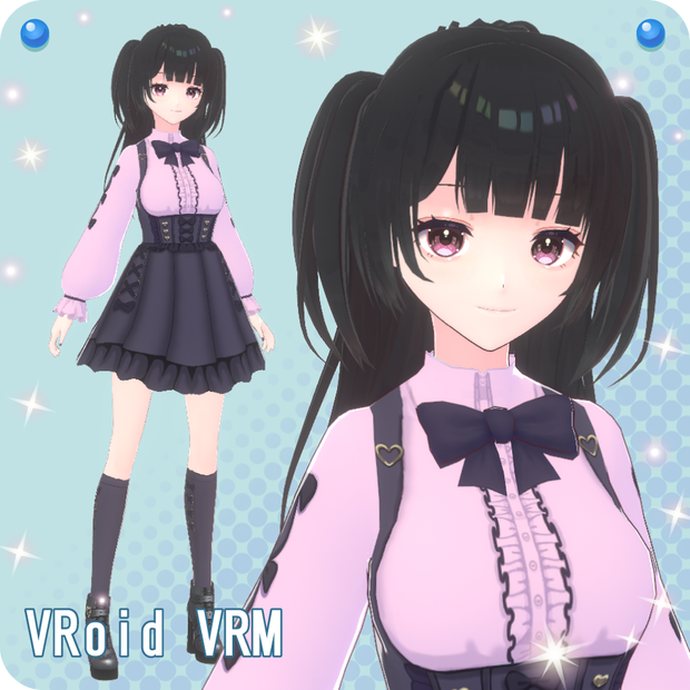 【VroidVRM】長袖地雷系ガールLong Sleeve Mine Girl