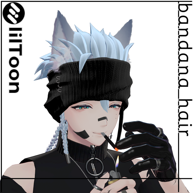【VRC Hair】bandana hair【バンダナヘアー】