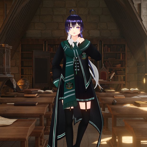 Slytherin Outfit from Hogwarts Legacy (vroidcustomitem)