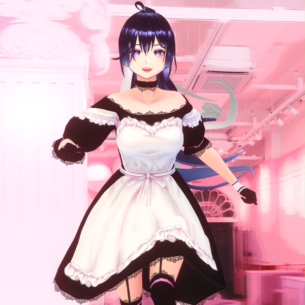 Heart shaped Apron Maid [Vroid stable Ver.] - Amilia's Design - BOOTH