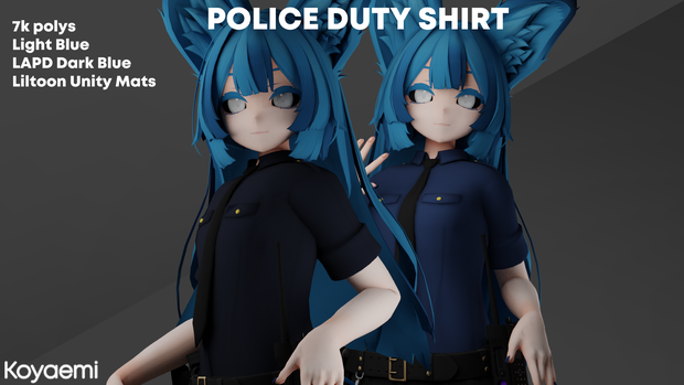 ♡ [ VRChat ] Police Duty Collared Shirt