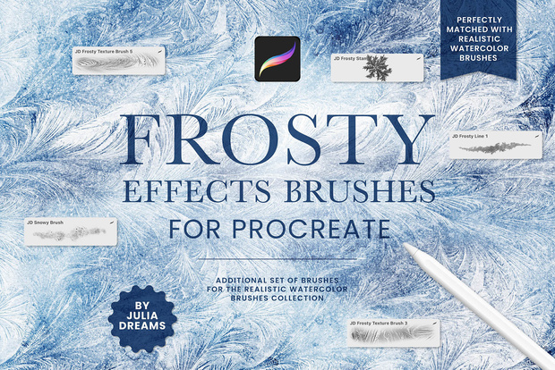 フロスティエフェクトブラシ（Procreate）Frosty Effects Procreate Brushes