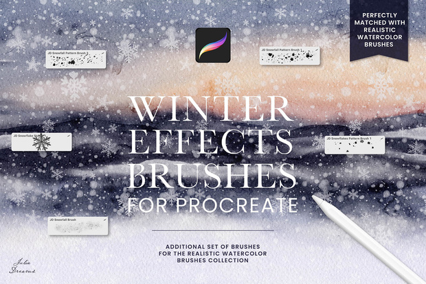 冬のエフェクト Procreate ブラシ Winter Effects Procreate Brushes