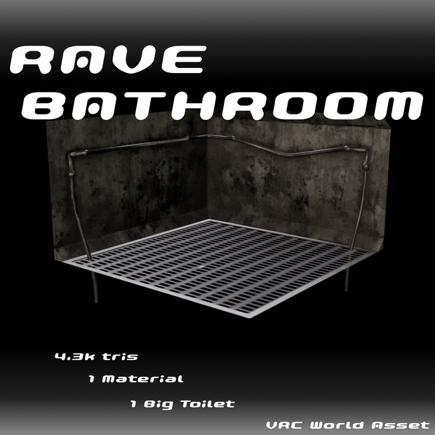 Rave Bathroom VRChat World Asset