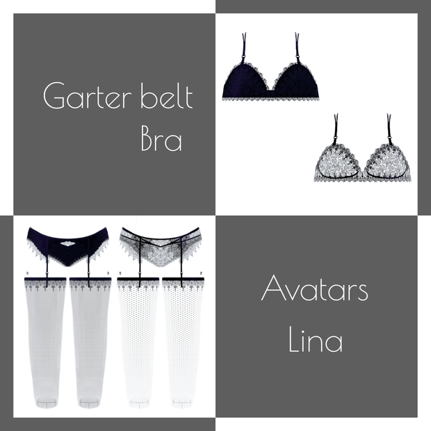Garter belt ,Bra【Lina対応】ガーターベルト ブラ