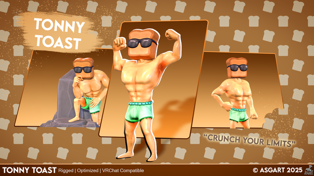 🍞 TONNY TOAST – 3Dキャラクター – VRChat対応