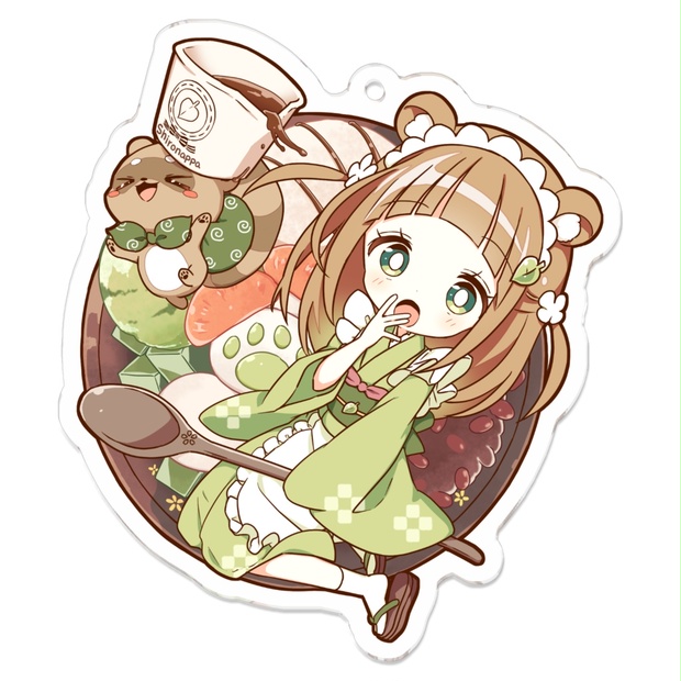 かぎっ娘イラストパンダカーver.まとめ　アクリルキーホルダー かぎっ娘イラストパンダカーver.まとめ アクリルキーホルダー
