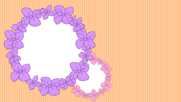 【背景素材】花リース