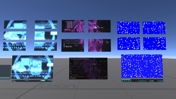[無料]動画プレイヤー分割パネル作成システム VideoScreenSplitter[VRChat]