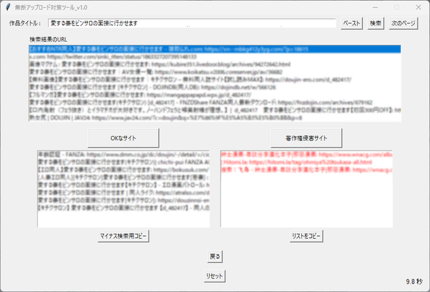 無断アップロード対策ツール