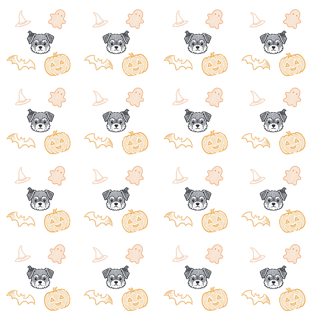 ハロウィン風シュナウザー3枚セット