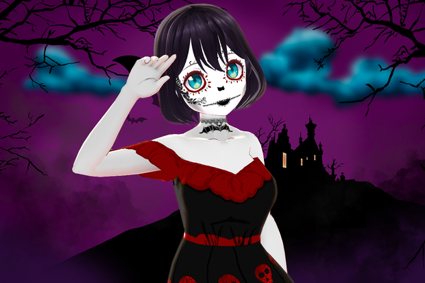 Kat - Katrina model for Vroid ( Halloween )