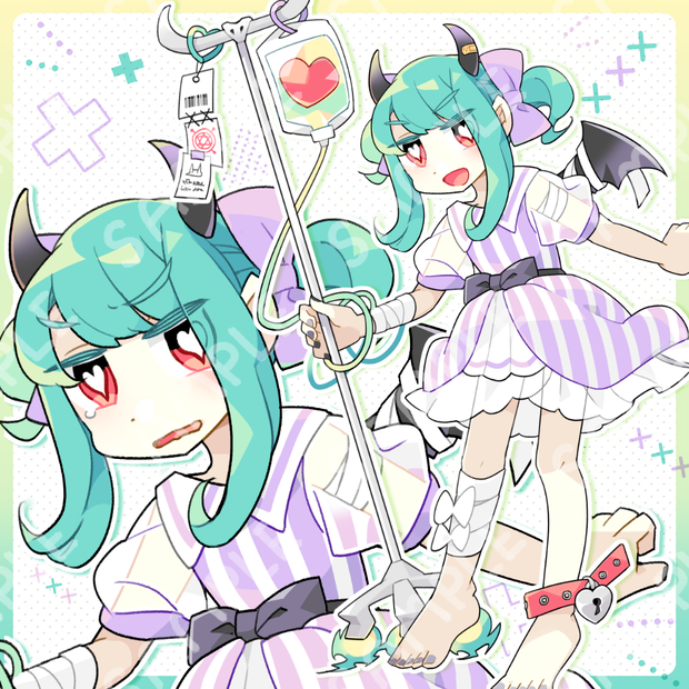 点滴中の悪魔ちゃん立ち絵