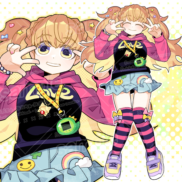 女児風ファッションガール立ち絵