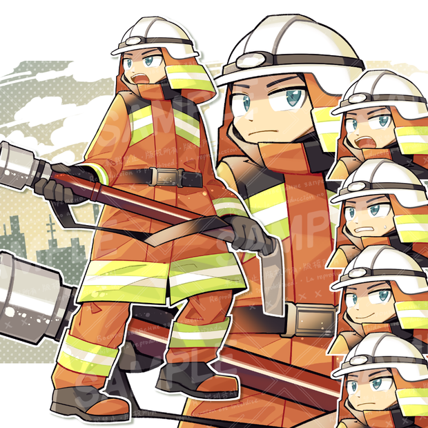 消防士の青年立ち絵
