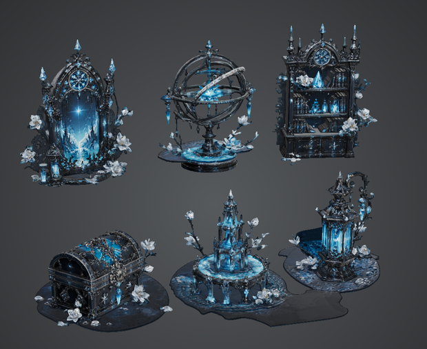 crystal fantasy asset