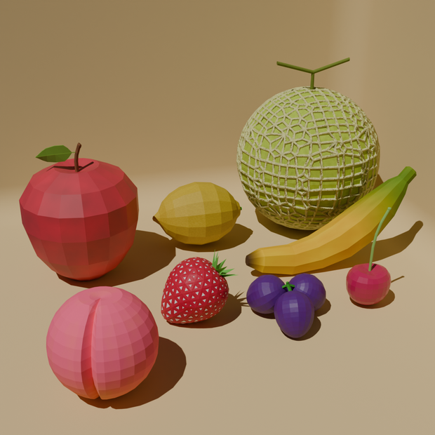 【3Dモデル】果物
