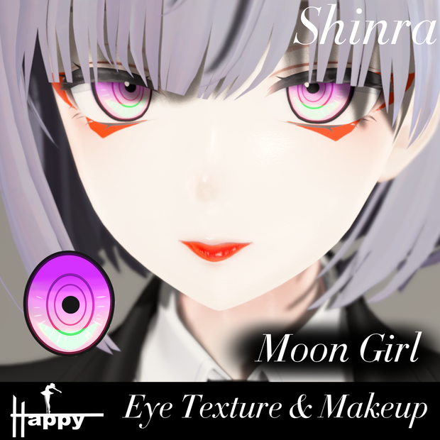 【無料/Free】【3 Avatars Compatible】Moon Girl Eye and Makeup Texture