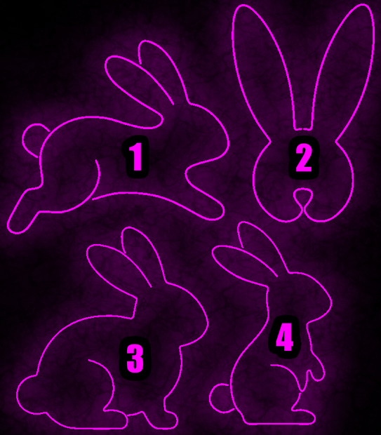3D Bunny Neon Signs