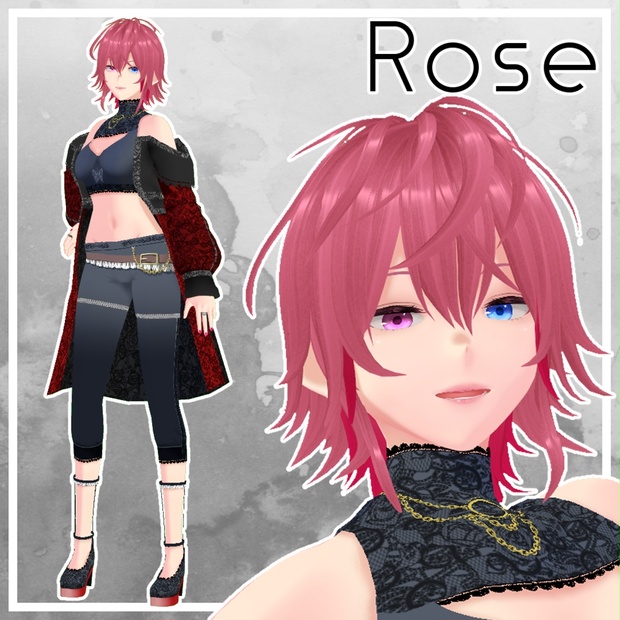 3Dモデル【Rose】VRM/Vroid/VRChat - Ritsuka - BOOTH