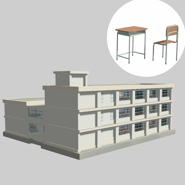 シンプル校舎