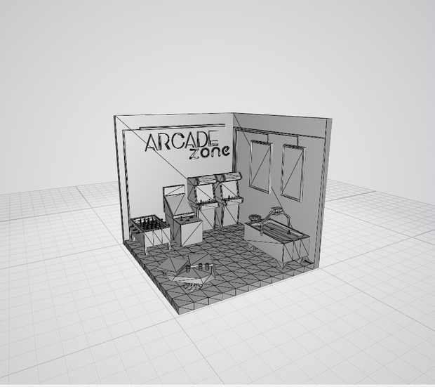 3dモデル　ゲームセンター