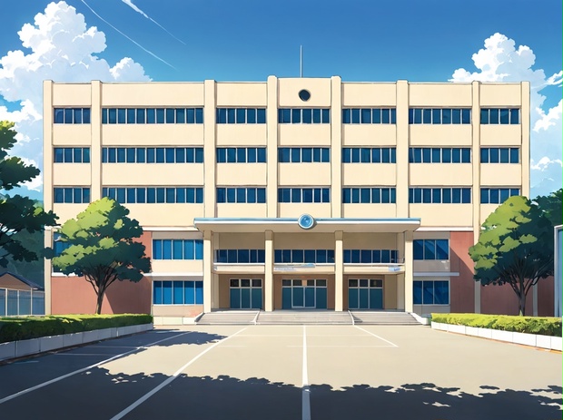 【AI背景50】中学校×3枚 - 〇〇っぽいAI素材屋さん - BOOTH