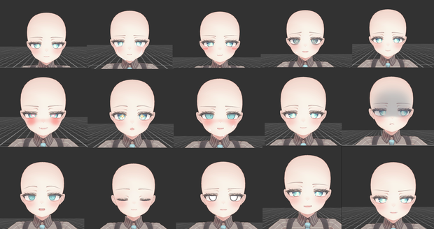Manuka face pack defalt + 14 face // マヌカ表情パッケージ 基本表情+14表情