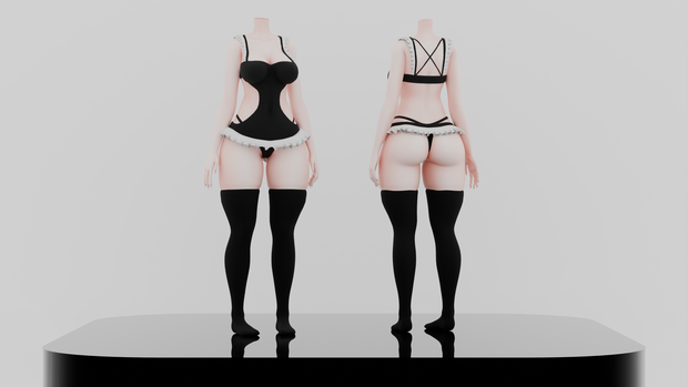 Maid Dress メイド服 [VRChat Asset] | [3D Asset]