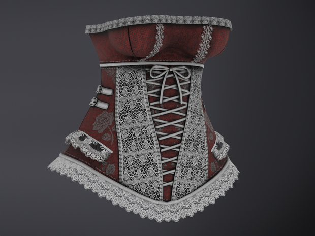 Corset Top コルセットトップ  [VRChat Asset] | [3D Asset]