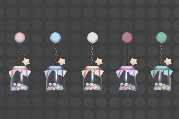 【VRC想定】金平糖入りガラス瓶【アクセサリー】