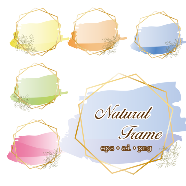 Natural Frame | eps,ai,pngセット