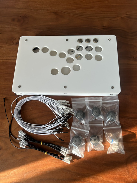 (オーダー品)KD-EX　オーダーカスタムレバーレスケース　マットホワイト　+　ハーネス類　+　PWS　V2ボタン　5個