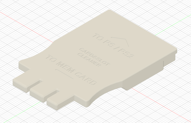 PS用メモリーカード＆スロットクリーナー（3Dプリントデータ）