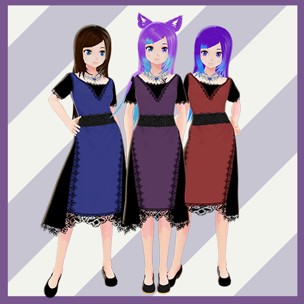 [Free / Vroid ] Medieval Dress texture |  outfit