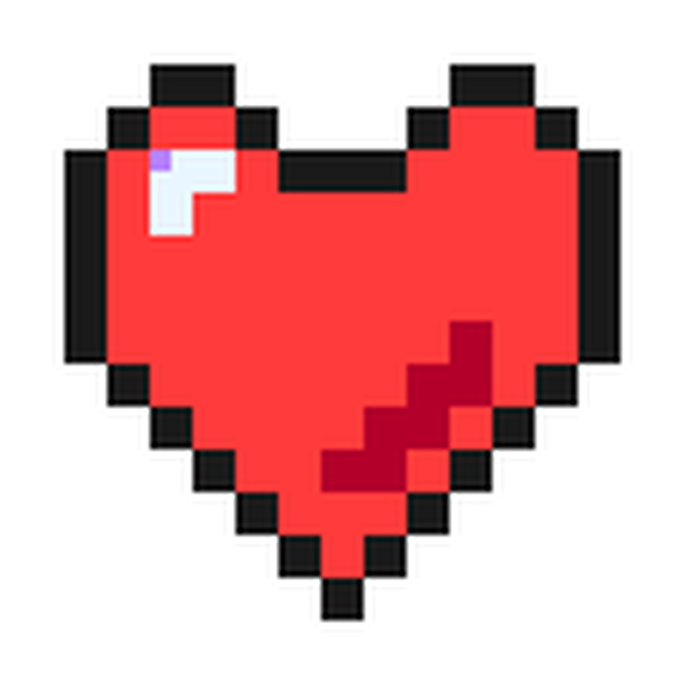 【無料素材】ドット絵ハート素材 サンプル（PNG）