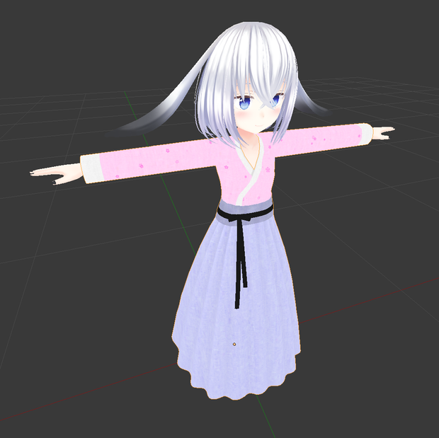 퍼지 한복(韓国の伝統服, 韓国の着物,fuzzy hanbok) v0.3