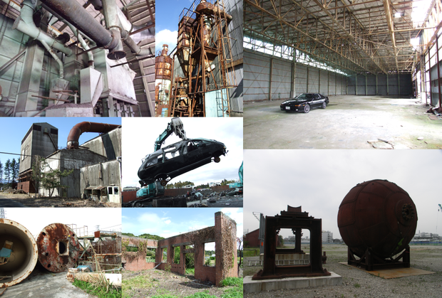廃墟廃工場廃倉庫ロケーション写真アソート210枚セット(Aセット)
