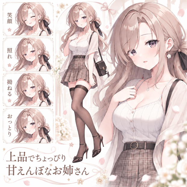 【立ち絵素材305】上品でちょっぴり甘えんぼなお姉さん