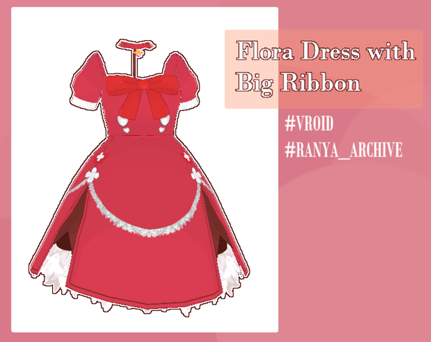 [custom items for Vroid studio] Holiday' Flora Dress ホリデー' フローラドレス 