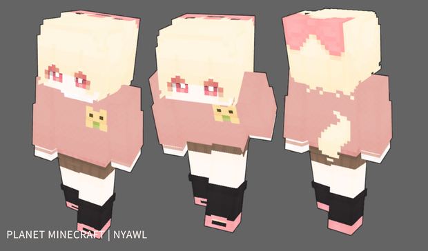 [Minecraft] Cotton candy_ マイクラスキン / HD skin for Bedrock edition