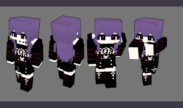 [Minecraft] Purple Heart_  マイクラスキン / SKIN Pack